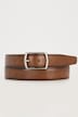Reversible belt, business, leather, up to length 67 inches