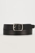 Reversible belt, business, leather, up to length 67 inches