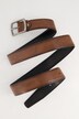 Reversible belt, business, leather, up to length 67 inches