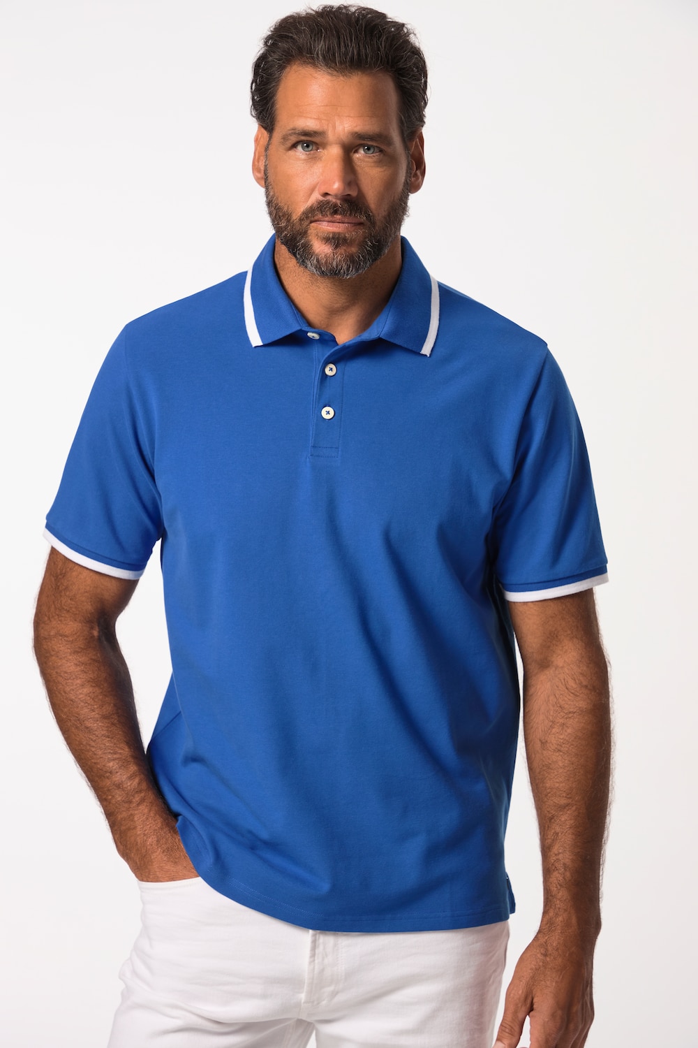 Große Größen Poloshirt FLEXNAMIC®, Herren, blau, Größe: XXL, Baumwolle, JP1880