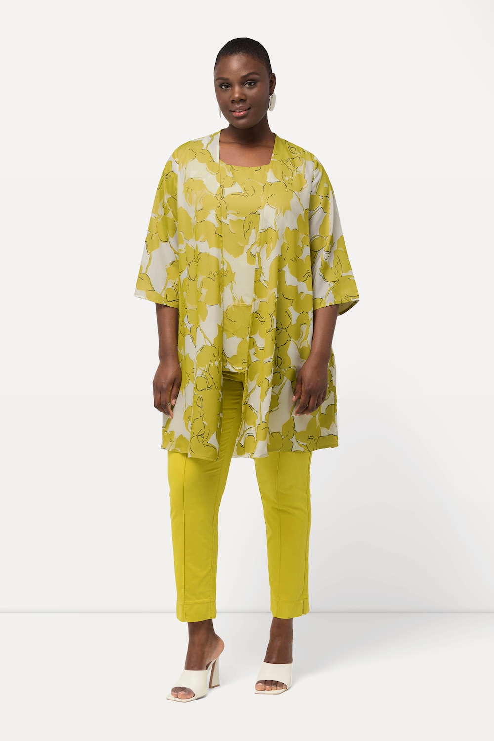 Große Größen Indoorjacke, Damen, grün, Größe: 54/56, Viskose/Polyester, Ulla Popken