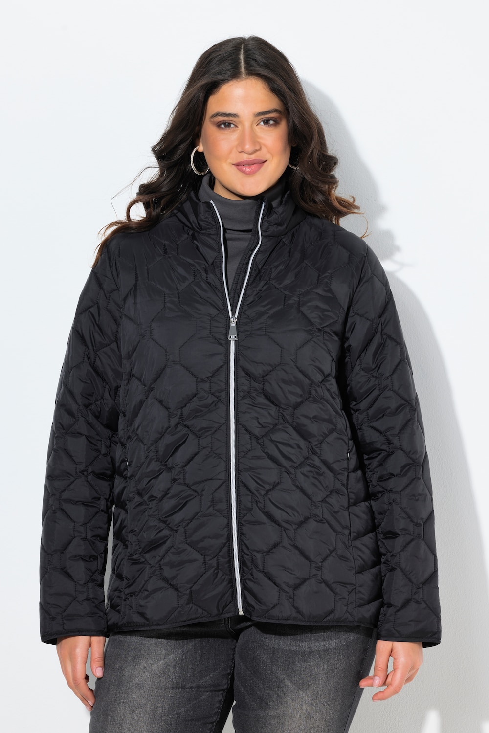 Große Größen HYPRAR Leichtstepp-Jacke, Damen, schwarz, Größe: 46/48, Polyester, Ulla Popken