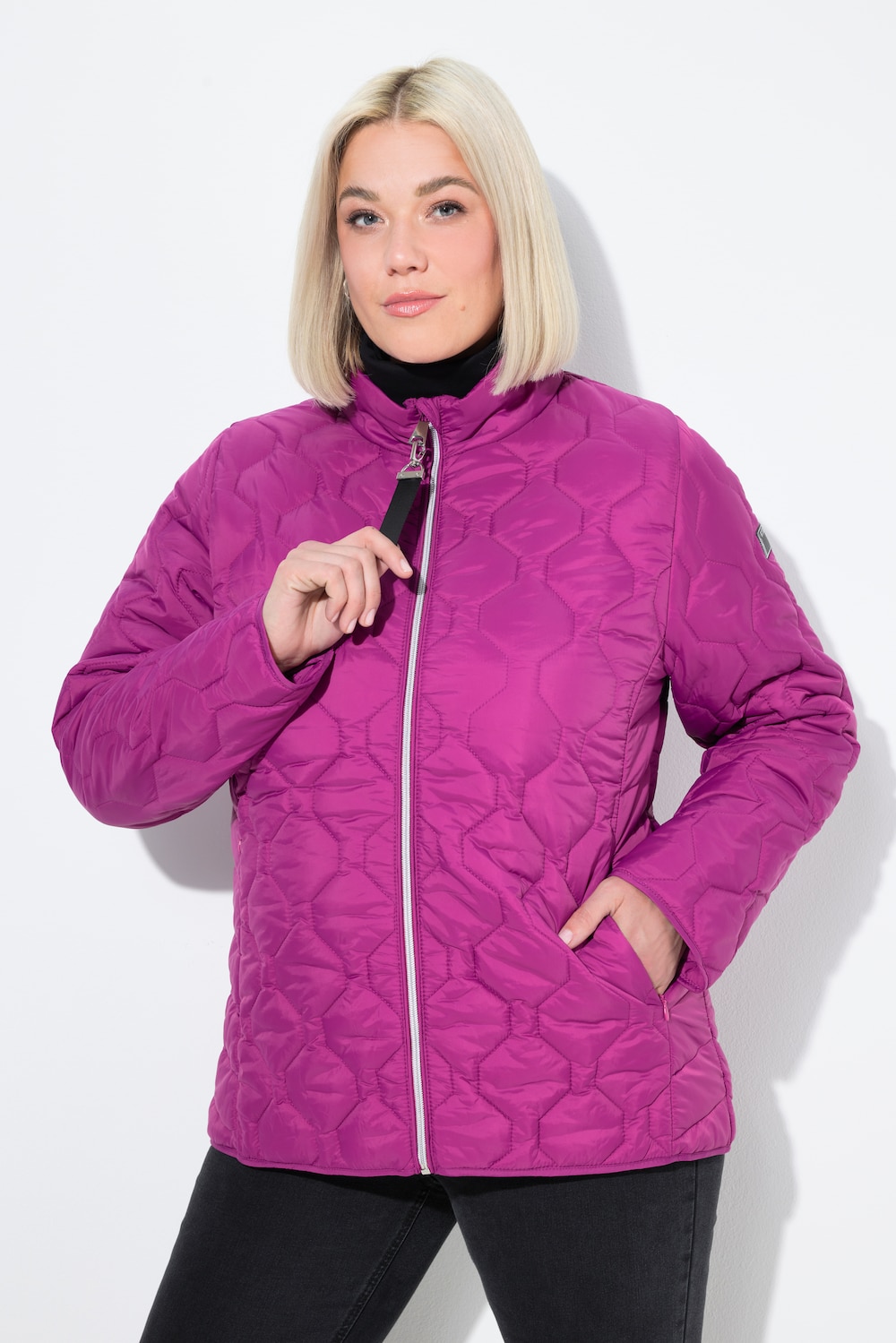 Große Größen HYPRAR Leichtstepp-Jacke, Damen, lila, Größe: 46/48, Polyester, Ulla Popken
