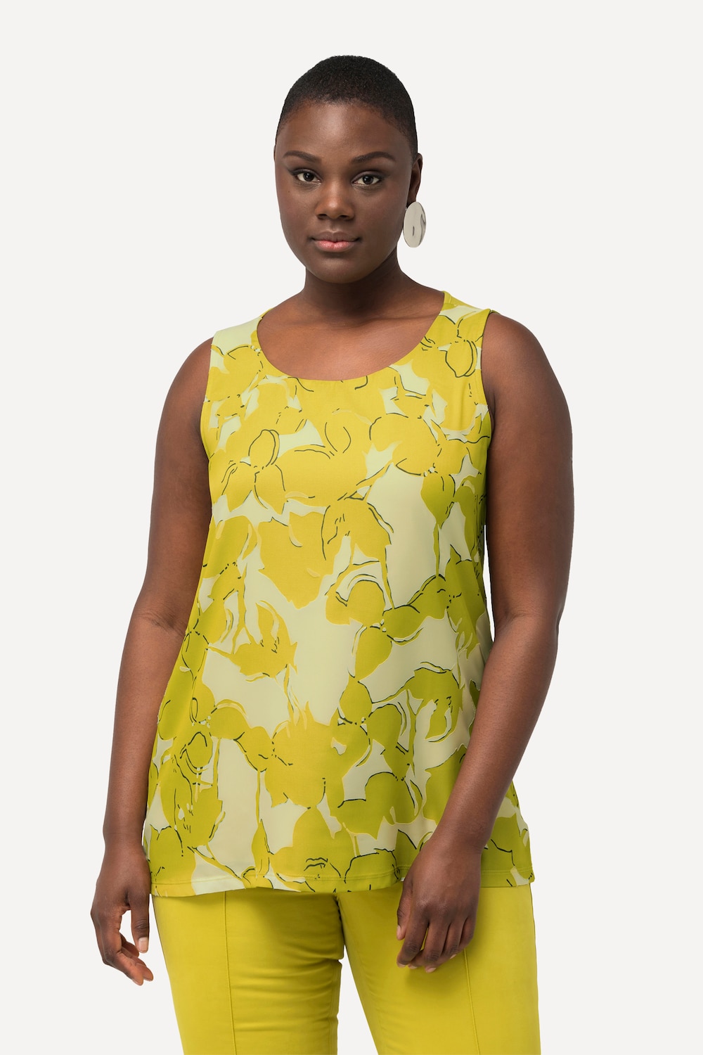 Große Größen Blusentop, Damen, grün, Größe: 42/44, Viskose/Polyester, Ulla Popken