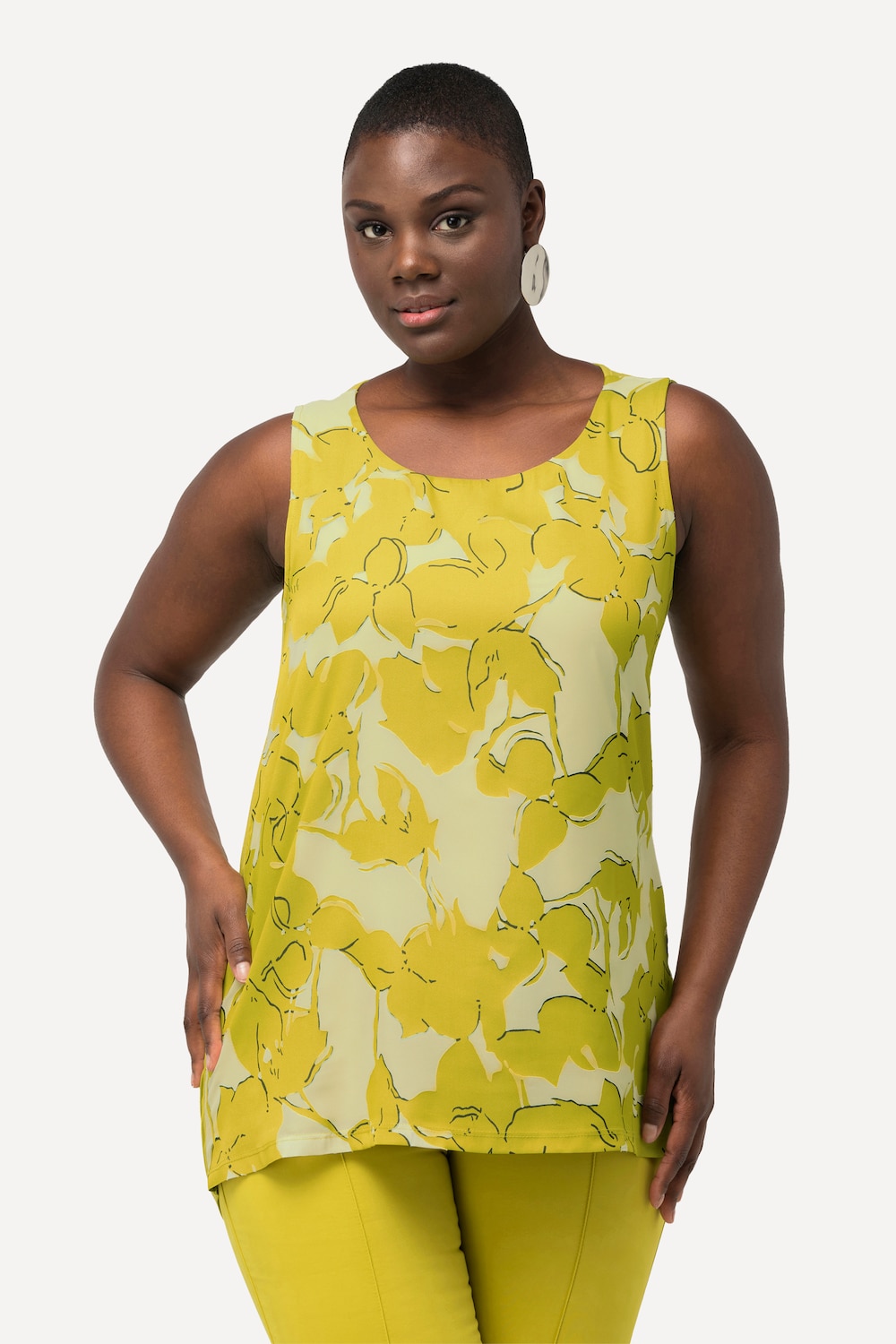 Große Größen Blusentop, Damen, grün, Größe: 58/60, Viskose/Polyester, Ulla Popken