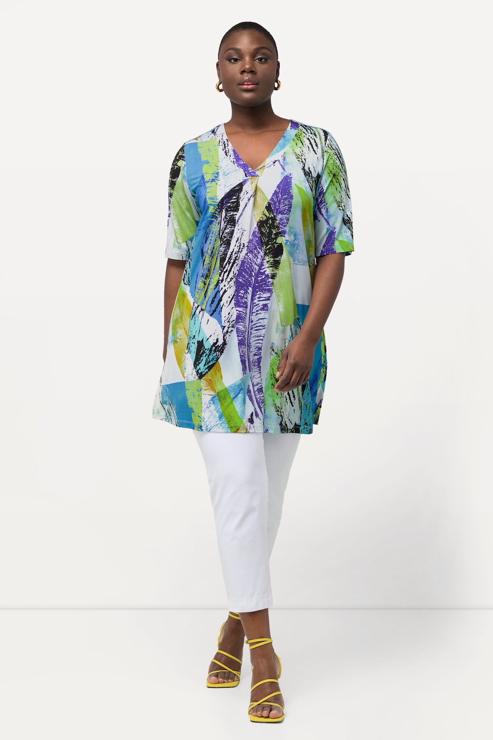 Große Größen Slinkyshirt, Damen, grün, Größe: 46/48, Viskose, Ulla Popken