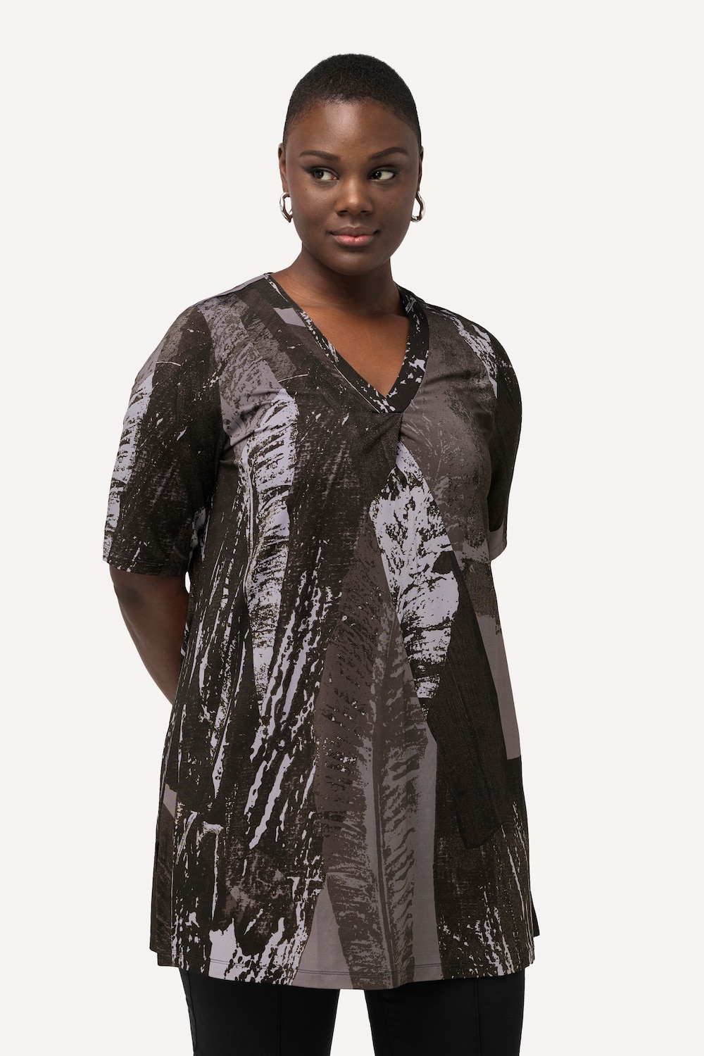 Große Größen Slinkyshirt, Damen, weiß, Größe: 46/48, Viskose, Ulla Popken