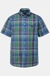 Chemise à carreaux JP1880 avec manches longues et col à pointes boutonnées. Coupe Comfort Fit - jusqu'au 8 XL