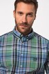 Chemise à carreaux JP1880 avec manches longues et col à pointes boutonnées. Coupe Comfort Fit - jusqu'au 8 XL