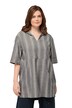 Halenková tunika, pruhy, vejčitý střih, kapuce, krátké rukávy