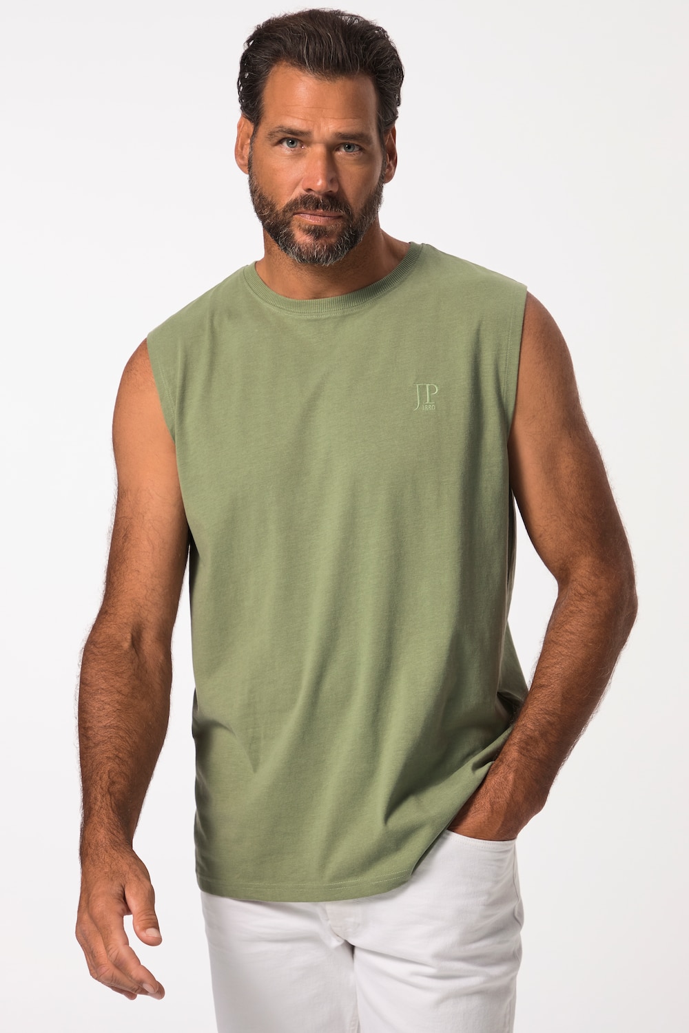 Große Größen Tanktop, Herren, grün, Größe: 8XL, Baumwolle/Polyester, JP1880