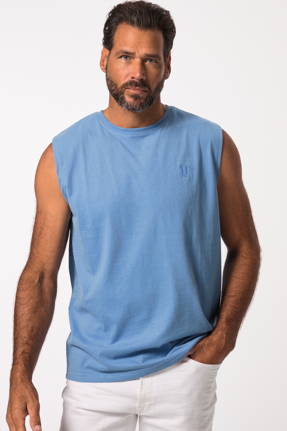 Große Größen Tanktop, Herren, blau, Größe: 7XL, Baumwolle/Polyester, JP1880