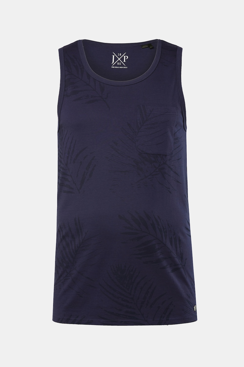 Tanktop, floraler Print, Brusttasche, bis 8 XL