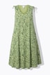 Eco Cotton Sleeveless Leaf Print Dress