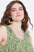 Eco Cotton Sleeveless Leaf Print Dress