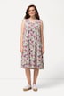 Midikleid, Blüten, V-Ausschnitt, ärmellos, Biobaumwolle