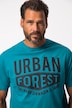 T-shirt med halværmer og print på brystet, op til 8 XL
