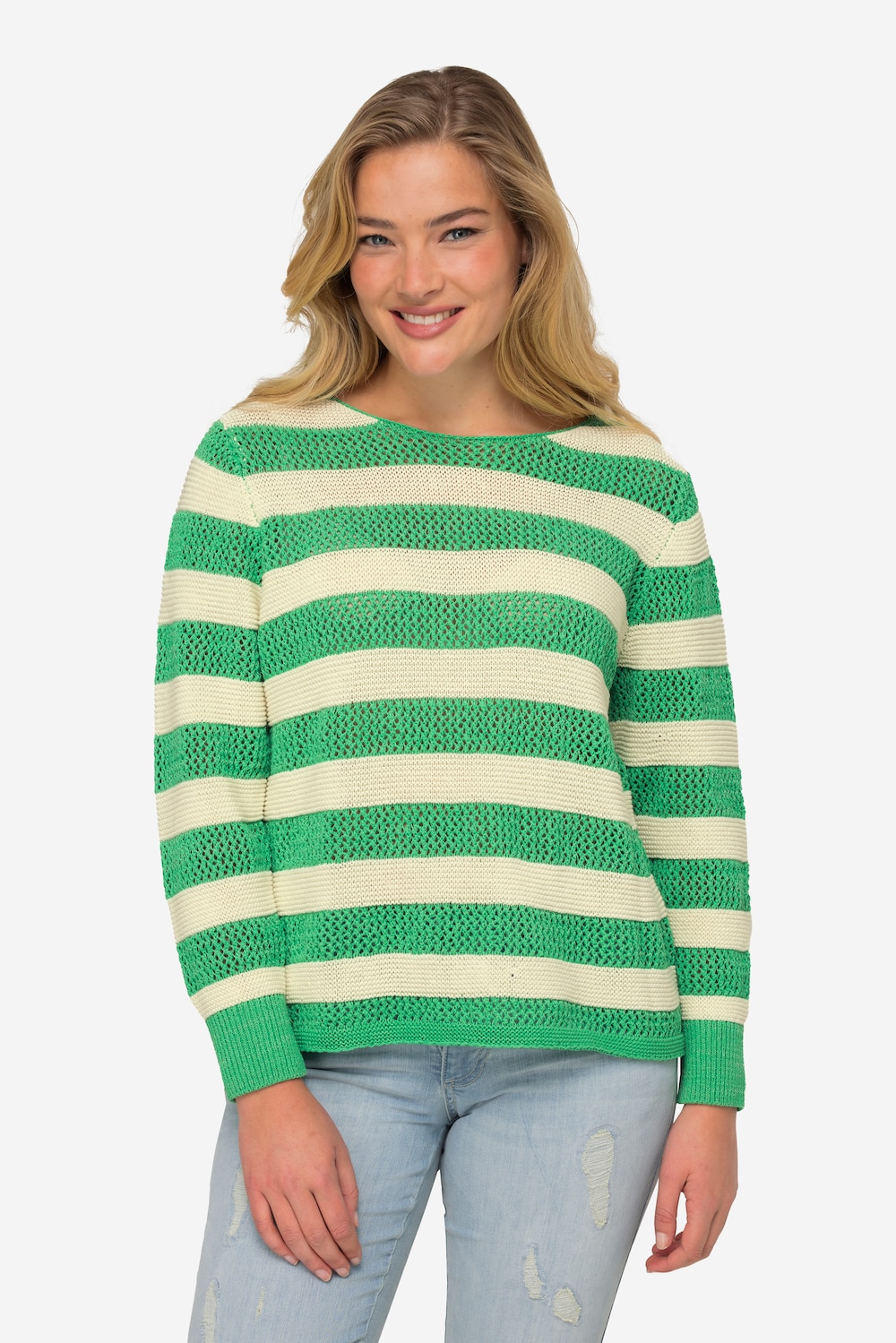 Große Größen Pullover, Damen, grün, Größe: XXL, Baumwolle/Polyester, LAURASON