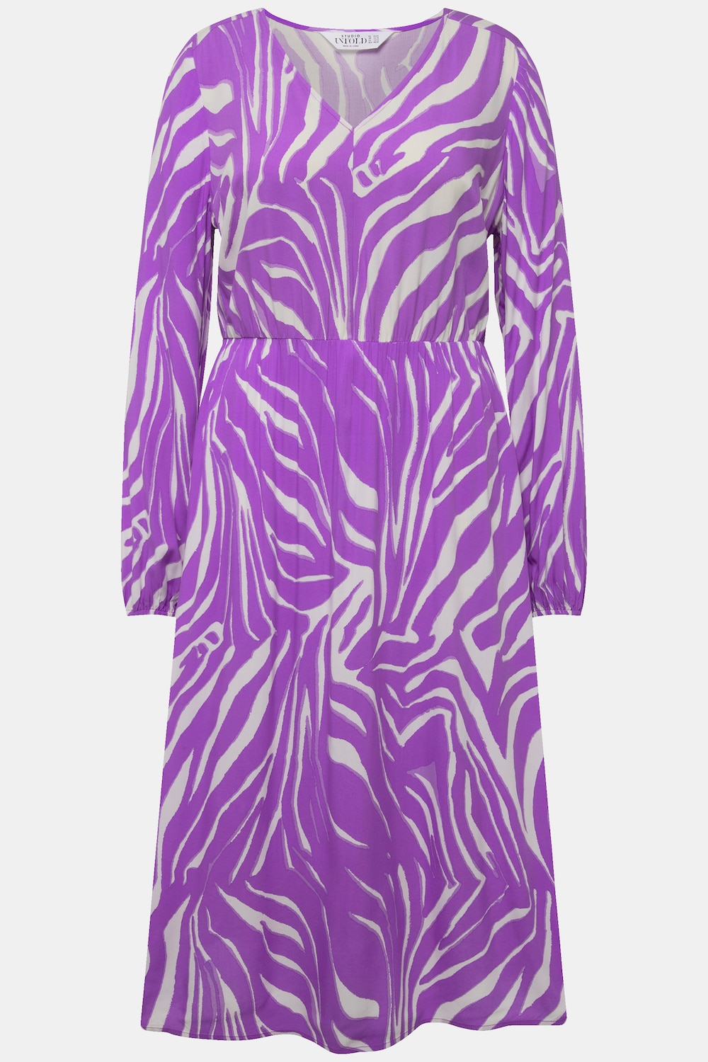 Stora storlekar Midiklänning, Dam, lila, storlek: 54/56, Viskos, Studio Untold