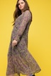 Maxikleid, A-Line, Chiffon, Minimal Blumen, V-Ausschnitt, Langarm