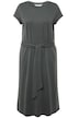 Midi šaty, A střih, žerzej, kulatý výstřih, krátké rukávy