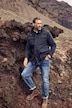 Regenjacke, wasserdicht, Kapuze, verdeckter Zipper, bis 8 XL