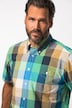 Geruit overhemd, korte mouwen, buttondown-kraag, moderne pasvorm, tot 8XL