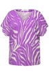 Halenkové tričko, oversize, zebra potisk, výstřih do V, krátké rukávy