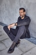 Pantalon chino FLEXNAMIC®, taille élastique et pinces, coupe Straight Fit tendance