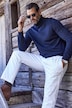 Pantalon chino FLEXNAMIC®, taille élastique et pinces, coupe Straight Fit tendance