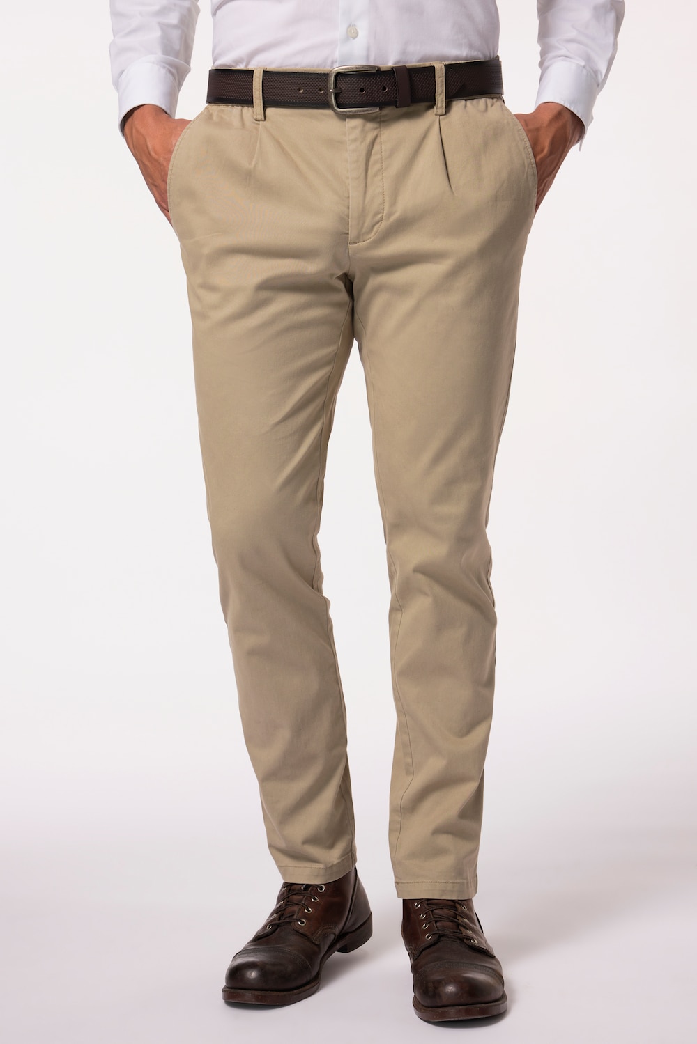 Große Größen Chino FLEXNAMIC®, Herren, beige, Größe: 68, Baumwolle/Synthetische Fasern, JP1880