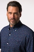 Overhemd FLEXNAMIC®, korte mouwen, piqué, minimalistische print, buttondown-kraag, moderne pasvorm, tot 8XL