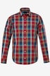 Chemise à carreaux à manches longues, coupe Modern Fit et col kent - jusqu'au 8 XL