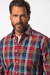 Chemise à carreaux à manches longues, coupe Modern Fit et col kent - jusqu'au 8 XL