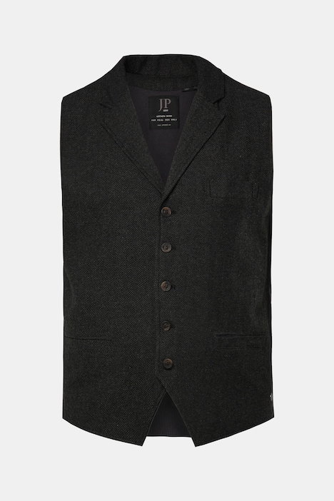 JP 1880 Tweed gilet FLEXNAMIC®, revers, gebreide achterkant