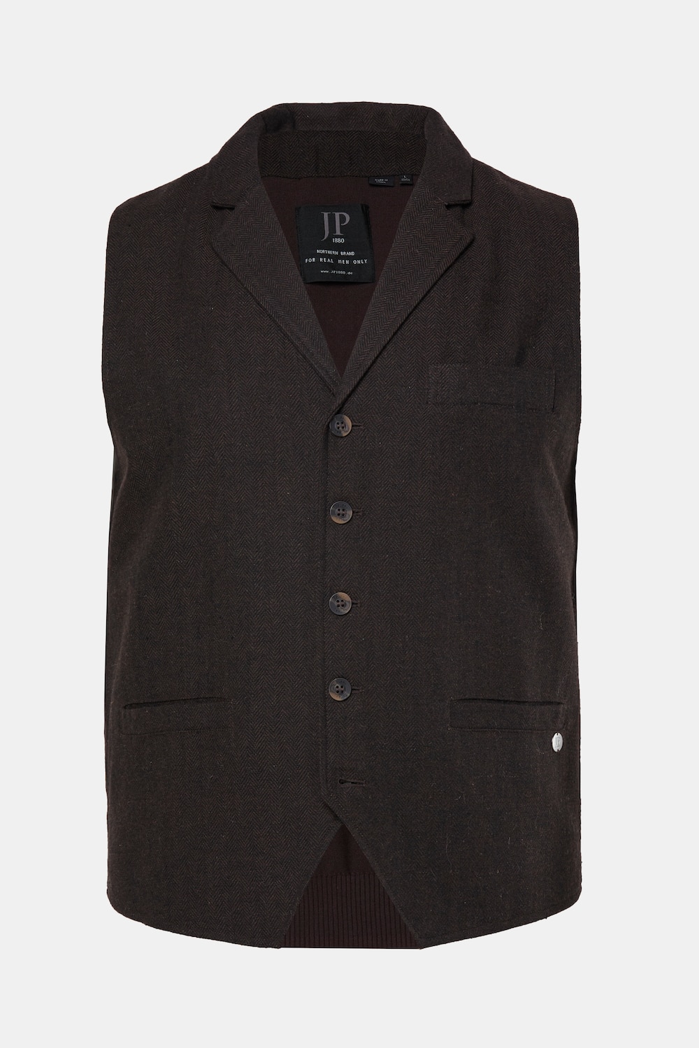 JP 1880 Tweed-Weste FLEXNAMIC®, Revers, Strickrücken