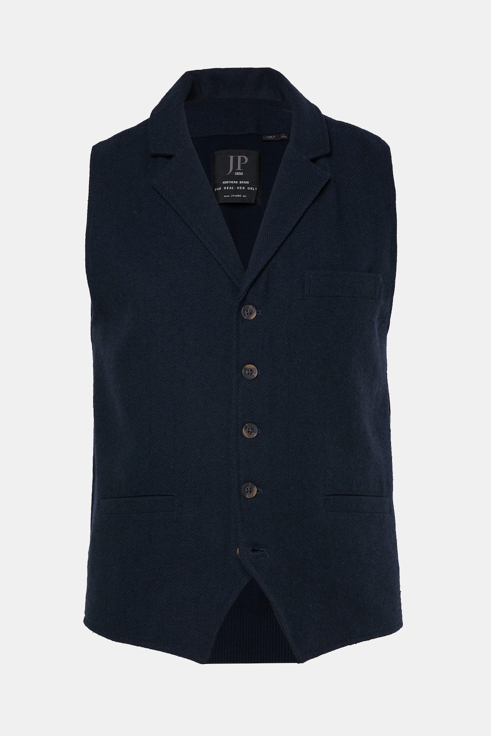 JP 1880 Tweed-Weste FLEXNAMIC®, Revers, Strickrücken