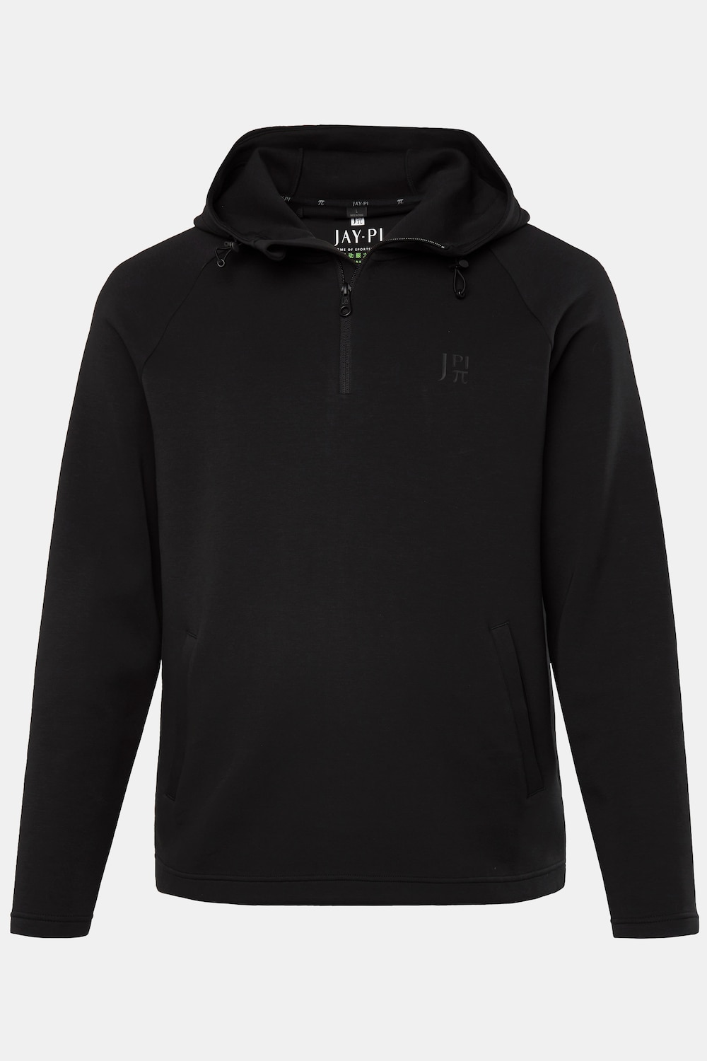 JAY-PI Sweat-Troyer, Fitness, Kapuze, Zippkragen, bis 7 XL