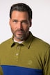 Sweat-shirt de rugby. Rayures sur la poitrine. Col polo à boutons-pression - jusqu'au 8 XL