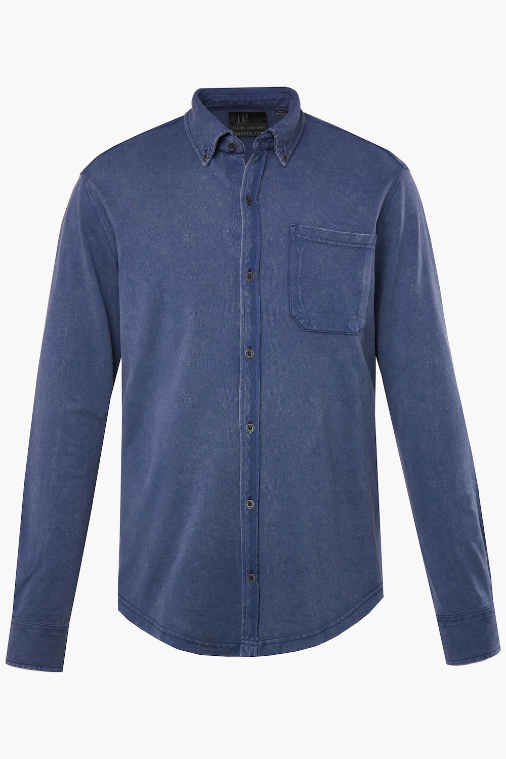 Overhemd, lange mouwen, piqué, vintage look, buttondown-kraag, modern fit, tot 8XL