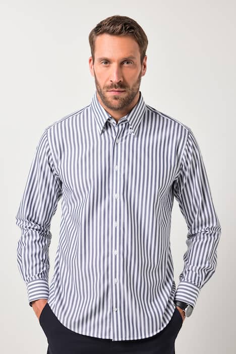 JP1880 Streifenhemd, Business, Langarm, verdeckter Buttondown-Kragen, Easy Care, Modern Fit, bis 8 XL