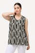 Geometric Print V-Neck Tank Top