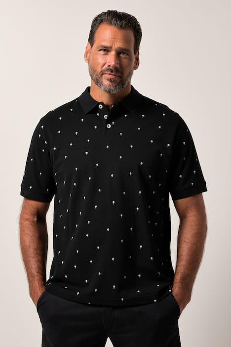 Polokošile, krátké rukávy, piké, drobný potisk, do 8XL