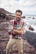 Camisa de franela con cuadros, manga larga, cuello abotonado, ajuste moderno, hasta la talla 8 XL
