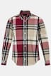 Camisa de franela con cuadros, manga larga, cuello abotonado, ajuste moderno, hasta la talla 8 XL
