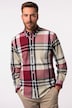 Camisa de franela con cuadros, manga larga, cuello abotonado, ajuste moderno, hasta la talla 8 XL