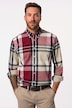 Camisa de franela con cuadros, manga larga, cuello abotonado, ajuste moderno, hasta la talla 8 XL