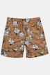 Bermuda en viscose à taille élastique,imprimé à fleurs - jusqu'au 8 XL
