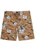 Bermudy, viskóza, květovaný potisk, elastický pas, do 8XL