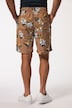 Bermuda en viscose à taille élastique,imprimé à fleurs - jusqu'au 8 XL